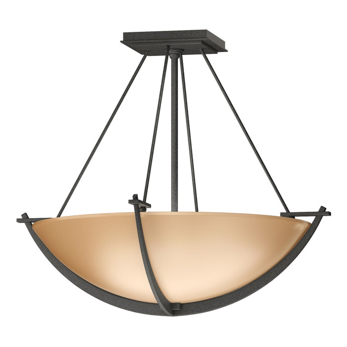 Hubbardton Forge 124555-SKT-20-SS0020 Three Light Semi-Flush Mount, Natural Iron