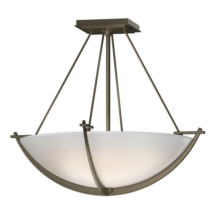 Hubbardton Forge 124555-SKT-84-GG0020 Three Light Semi-Flush Mount, Soft Gold