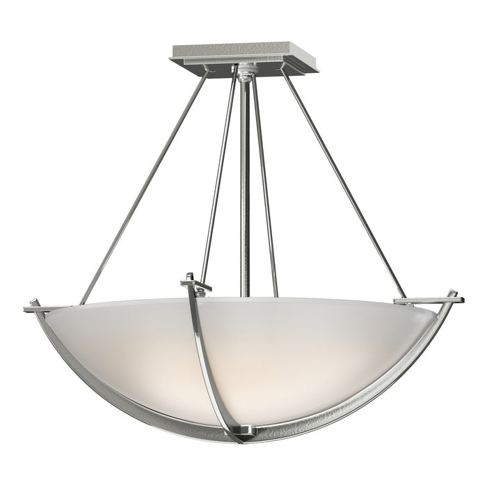 Hubbardton Forge 124555-SKT-85-GG0020 Three Light Semi-Flush Mount, Sterling