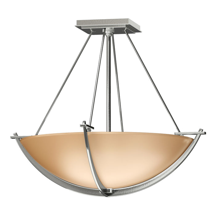 Hubbardton Forge 124555-SKT-85-SS0020 Three Light Semi-Flush Mount, Sterling