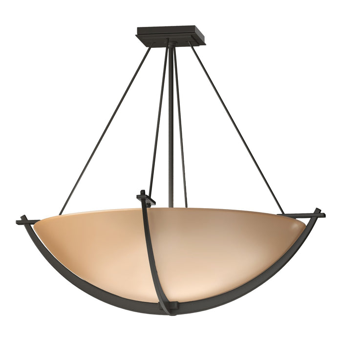 Hubbardton Forge 124560-SKT-07-SS0054 Three Light Semi-Flush Mount, Dark Smoke