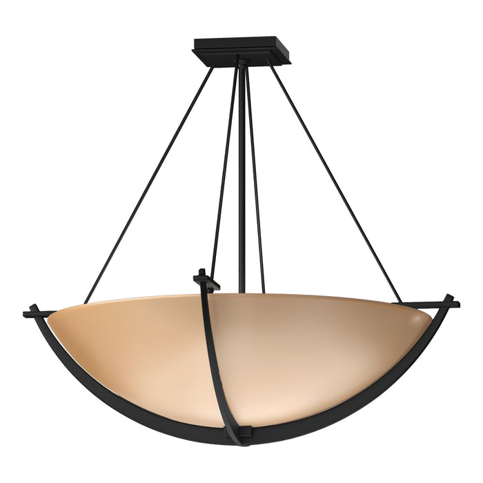 Hubbardton Forge 124560-SKT-10-SS0054 Three Light Semi-Flush Mount, Black
