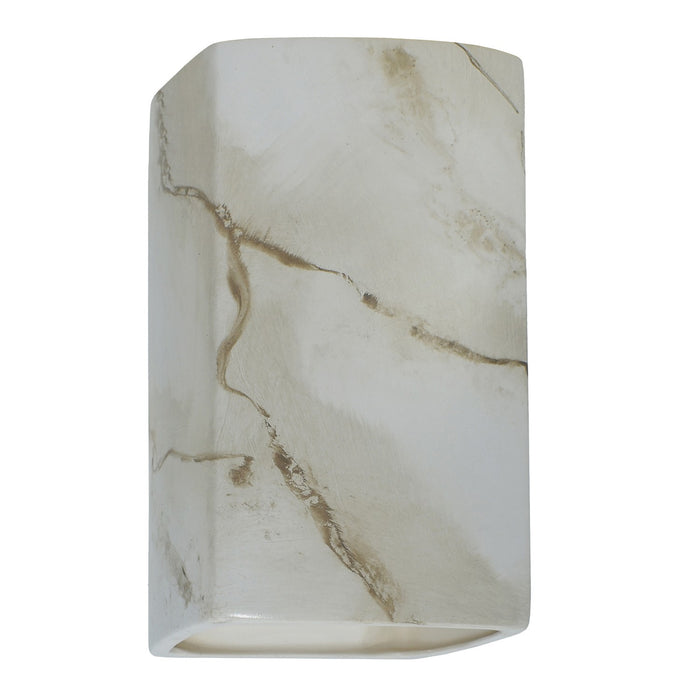 Justice Designs CER-0950W-STOC Lantern, Carrara Marble