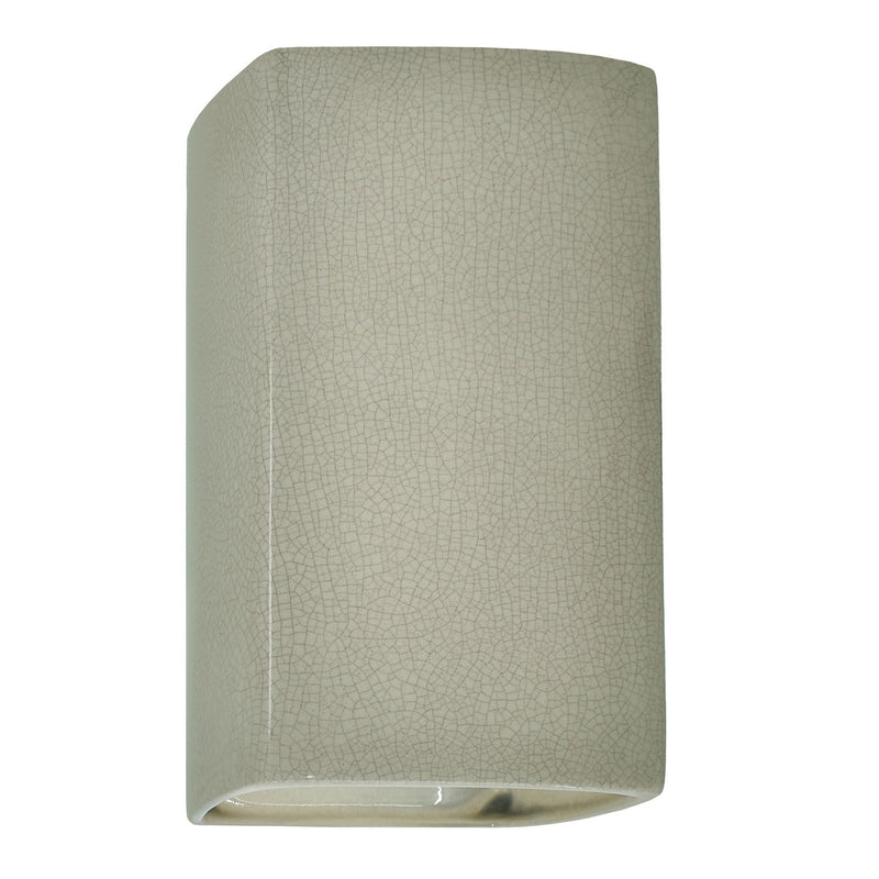 Justice Designs CER-0955-CKC-LED2-2000 LED Lantern, Celadon Green Crackle