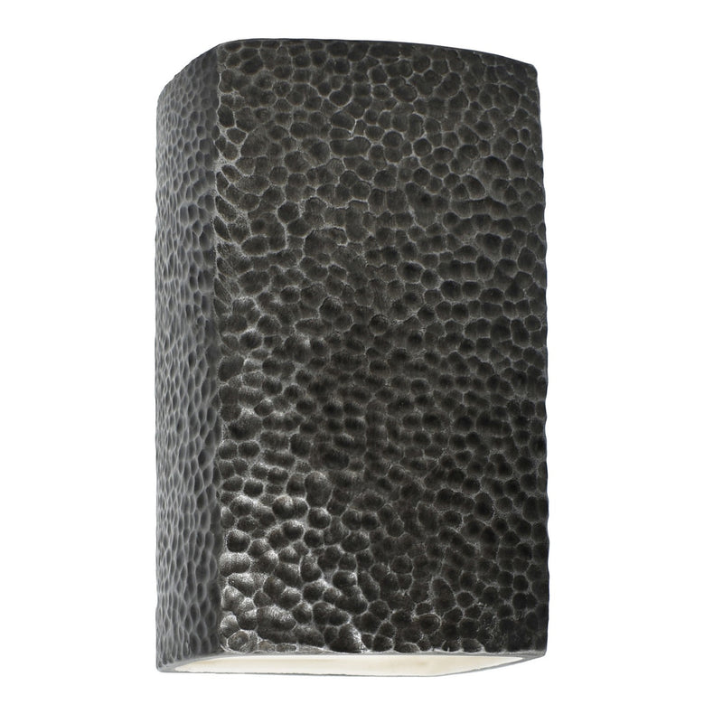 Justice Designs CER-0955-HMPW Lantern, Hammered Pewter