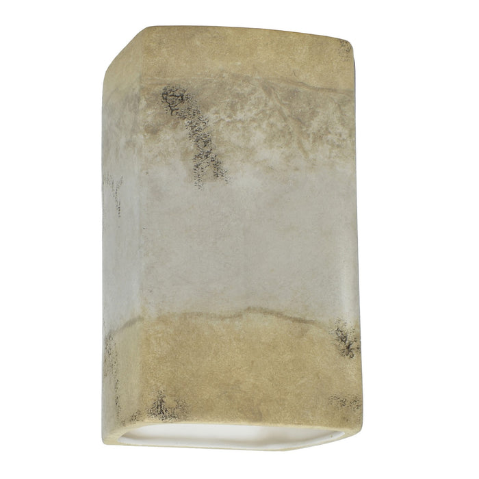 Justice Designs CER-0955W-TRAG Lantern, Greco Travertine