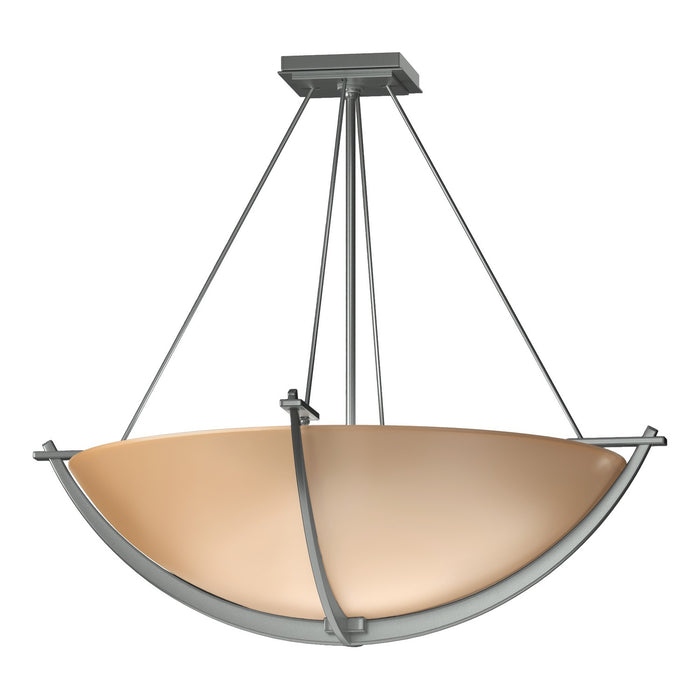 Hubbardton Forge 124560-SKT-82-SS0054 Three Light Semi-Flush Mount, Vintage Platinum