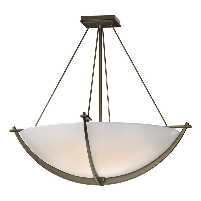 Hubbardton Forge 124560-SKT-84-GG0054 Three Light Semi-Flush Mount, Soft Gold