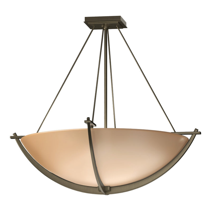 Hubbardton Forge 124560-SKT-84-SS0054 Three Light Semi-Flush Mount, Soft Gold