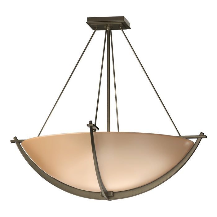Hubbardton Forge 124560-SKT-84-SS0054 Three Light Semi-Flush Mount, Soft Gold
