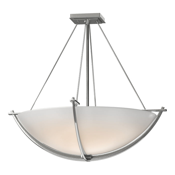 Hubbardton Forge 124560-SKT-85-GG0054 Three Light Semi-Flush Mount, Sterling