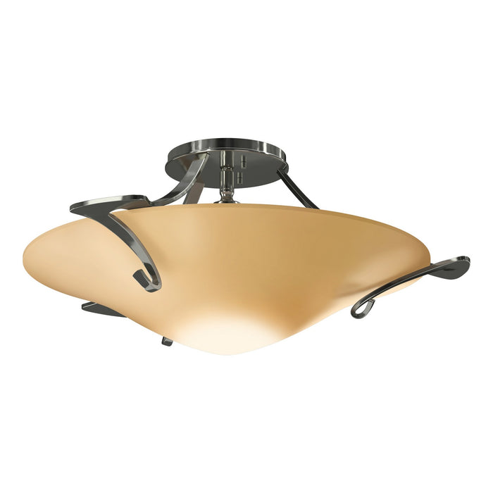Hubbardton Forge 124710-SKT-85-SS0243 One Light Semi-Flush Mount, Sterling
