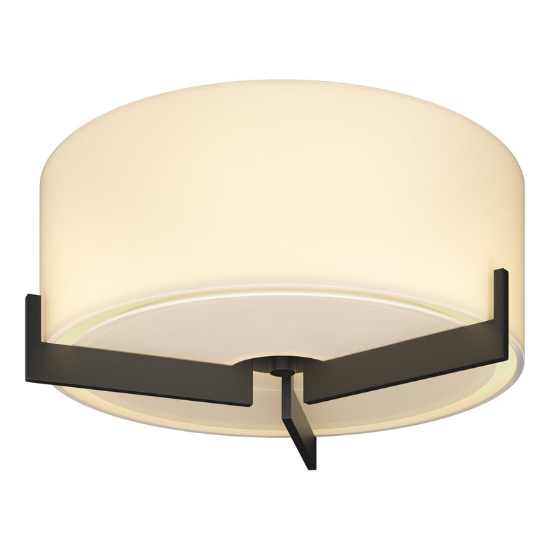 Hubbardton Forge 126401-SKT-10-GG0218 One Light Semi-Flush Mount, Black