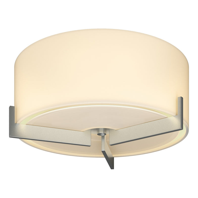 Hubbardton Forge 126401-SKT-82-GG0218 One Light Semi-Flush Mount, Vintage Platinum