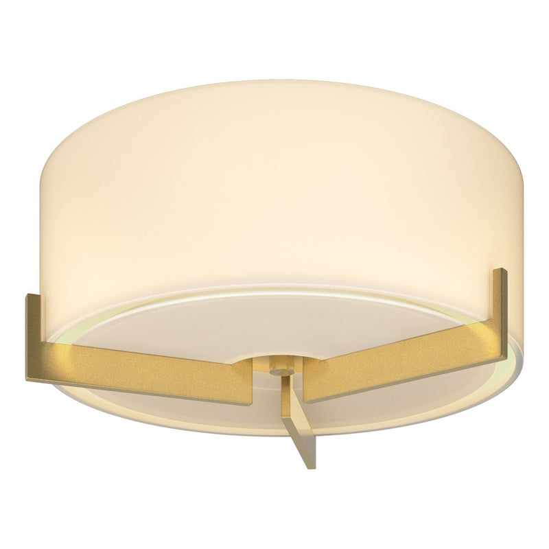 Hubbardton Forge 126401-SKT-86-GG0218 One Light Semi-Flush Mount, Modern Brass