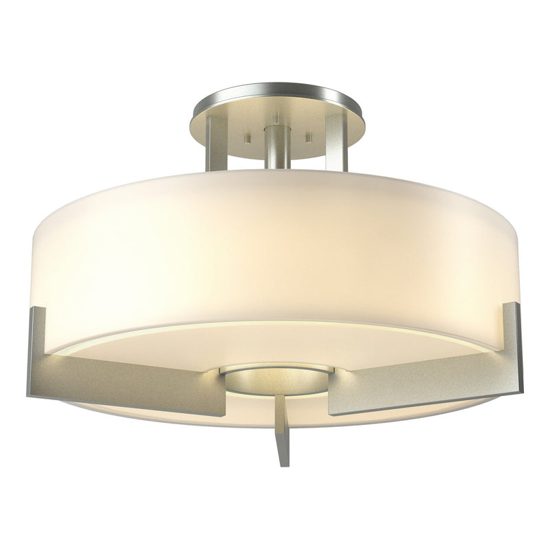 Hubbardton Forge 126403-SKT-82-GG0216 Three Light Semi-Flush Mount, Vintage Platinum
