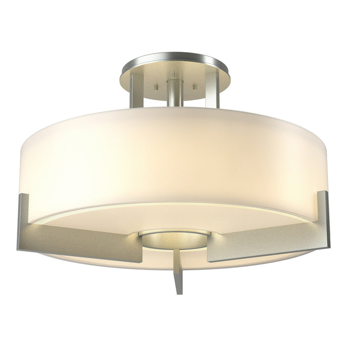 Hubbardton Forge 126403-SKT-82-GG0216 Three Light Semi-Flush Mount, Vintage Platinum