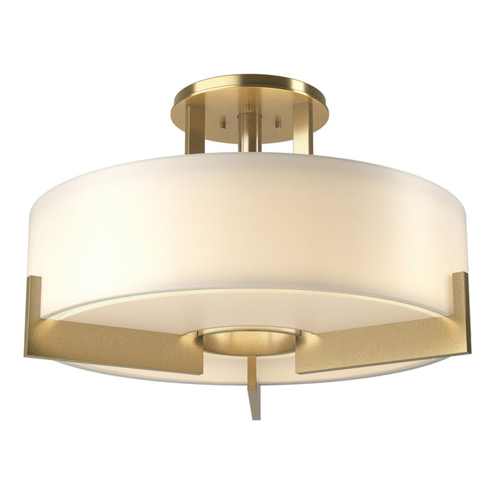 Hubbardton Forge 126403-SKT-86-GG0216 Three Light Semi Flush Mount, Modern Brass