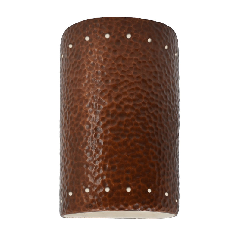 Justice Designs CER-0990-HMCP Lantern, Hammered Copper