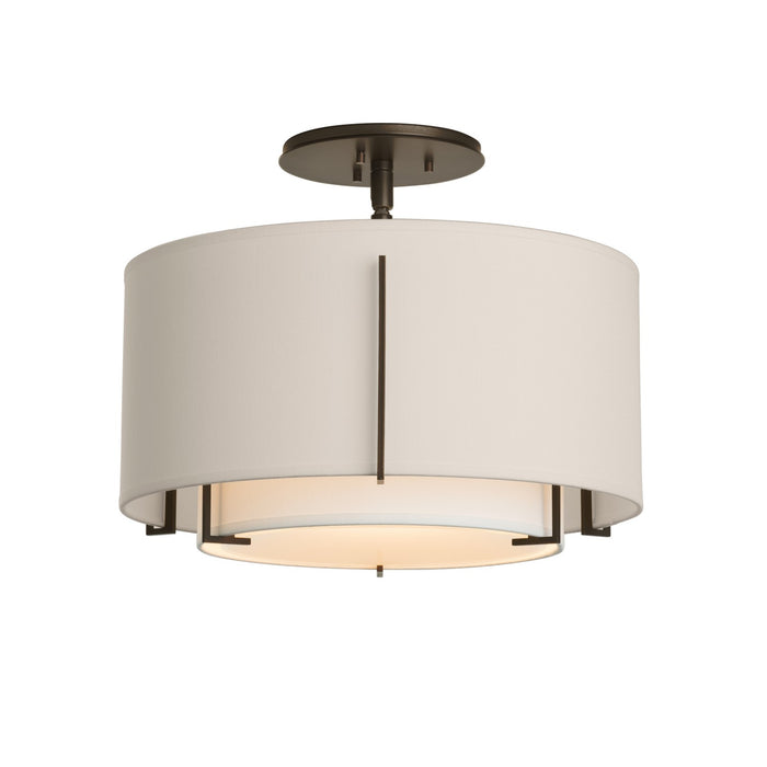 Hubbardton Forge 126501-SKT-14-SF1099-SE1590 One Light Semi-Flush Mount, Oil Rubbed Bronze