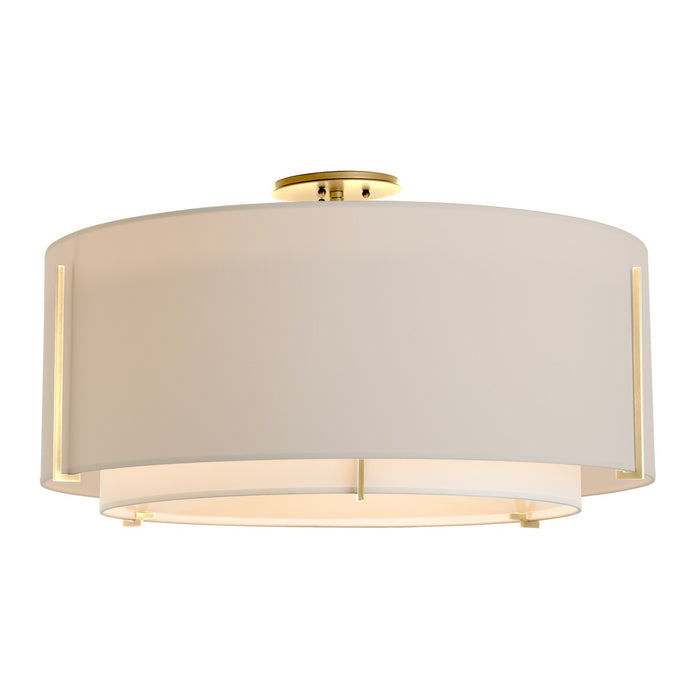 Hubbardton Forge 126505-SKT-86-SF2290-SE2899 Three Light Semi Flush Mount, Modern Brass