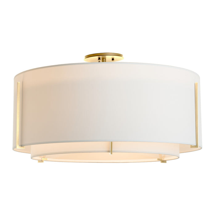 Hubbardton Forge 126505-SKT-86-SF2290-SF2899 Three Light Semi Flush Mount, Modern Brass