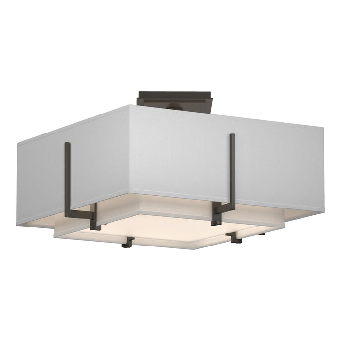 Hubbardton Forge 126507-SKT-07-SF1205-SF1605 Two Light Semi-Flush Mount, Dark Smoke