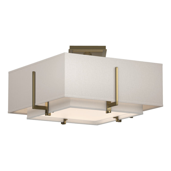 Hubbardton Forge 126507-SKT-86-SF1205-SE1605 Two Light Semi-Flush Mount, Modern Brass