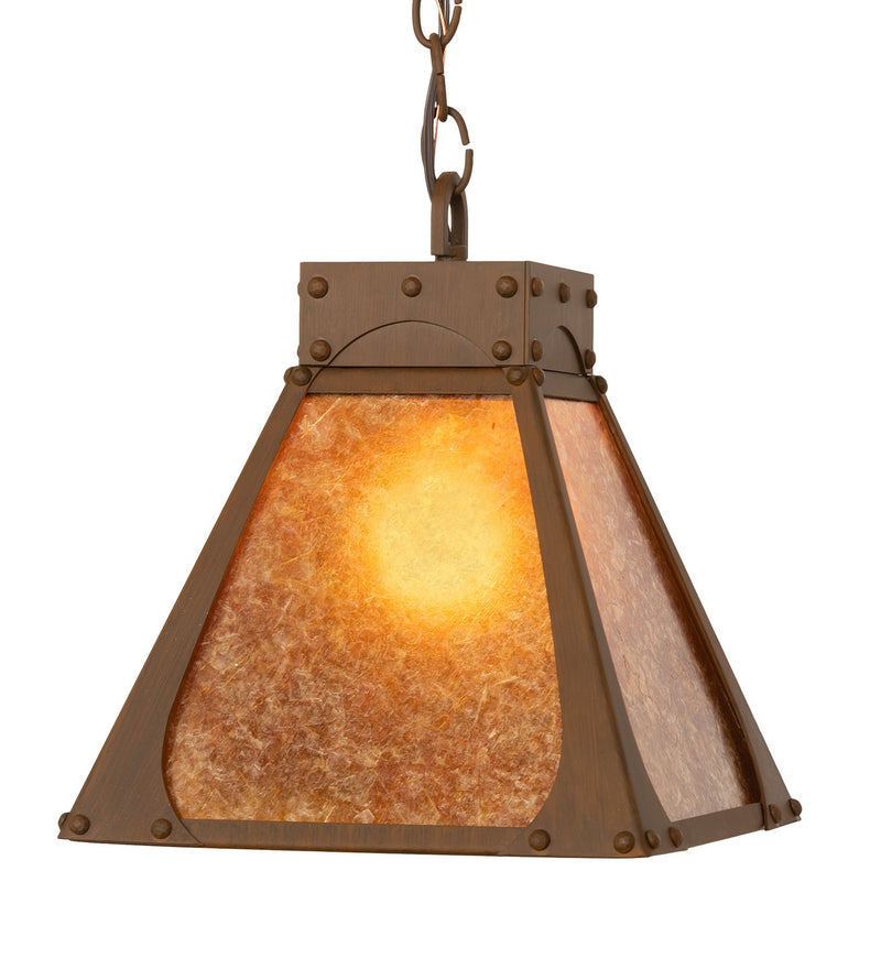 Meyda Tiffany 121961 One Light Pendant, Rustic Iron