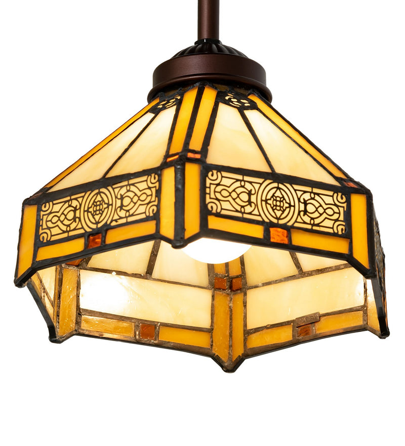 Meyda Tiffany 182400 One Light Mini Pendant, Mahogany Bronze