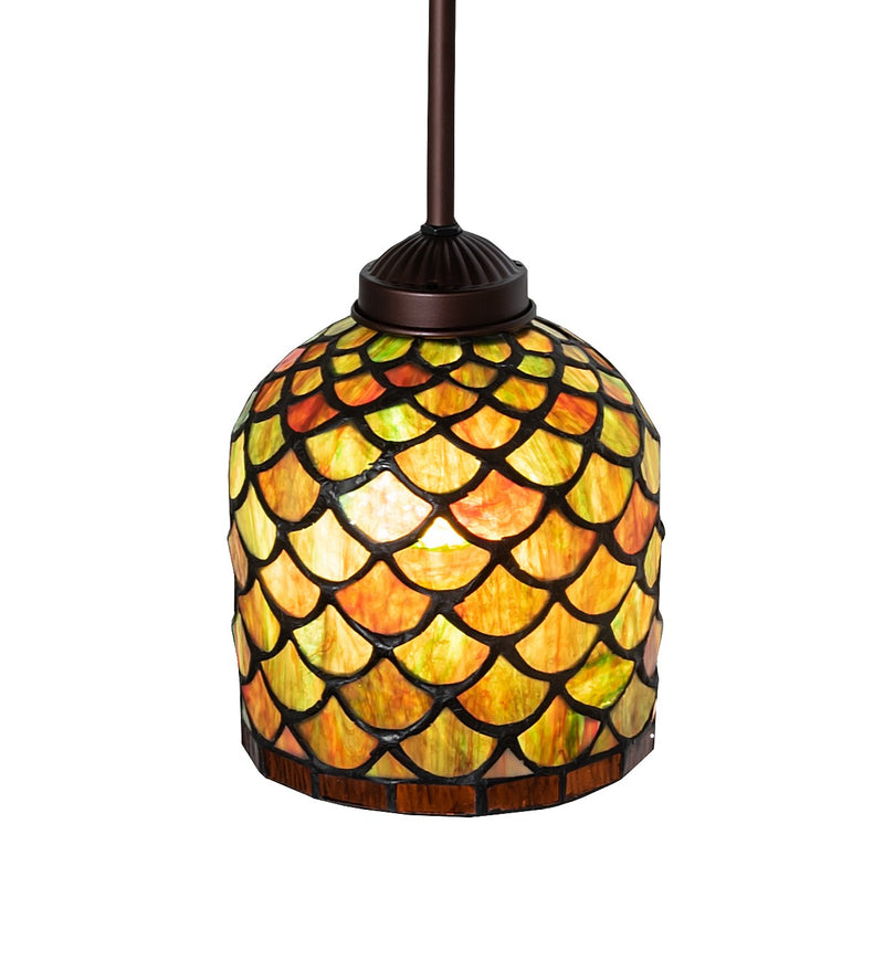Meyda Tiffany 245413 One Light Pendant, Mahogany Bronze