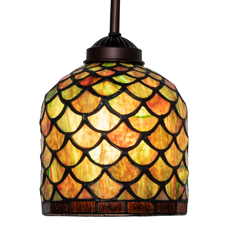 Meyda Tiffany 245413 One Light Pendant, Mahogany Bronze