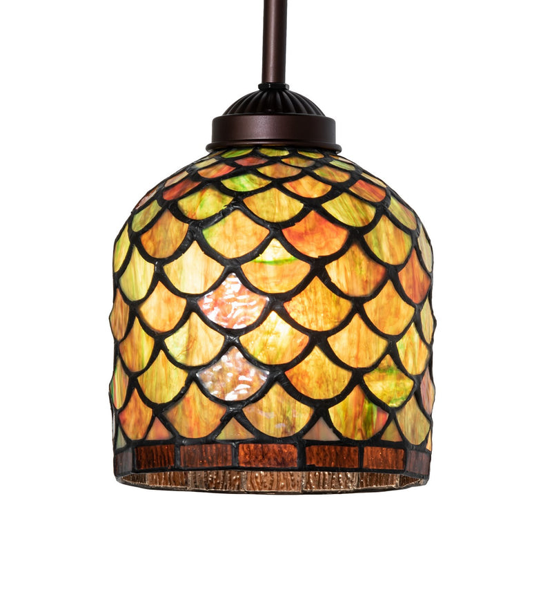 Meyda Tiffany 245413 One Light Pendant, Mahogany Bronze