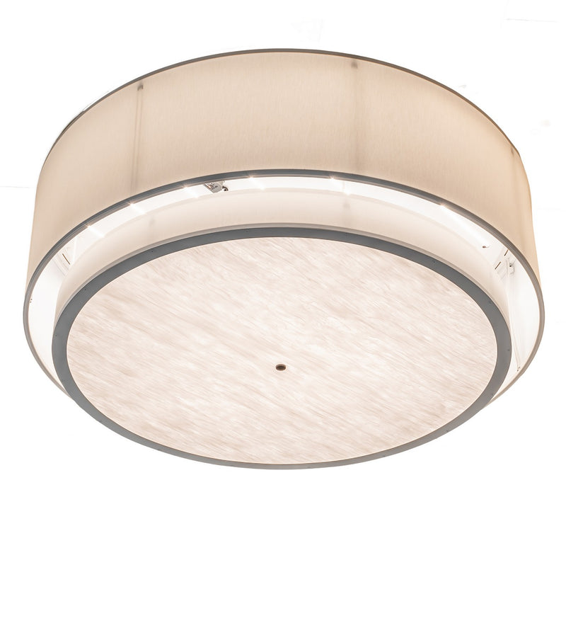 Meyda Tiffany 250111 LED Flushmount, Gloss White & Matte Black