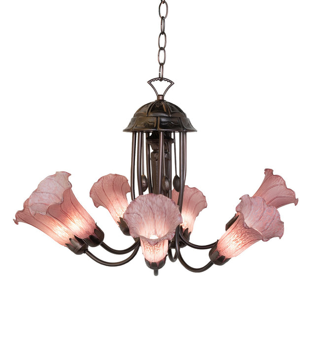 Meyda Tiffany 251585 Seven Light Chandelier, Mahogany Bronze