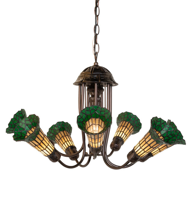 Meyda Tiffany 251590 Seven Light Chandelier, Mahogany Bronze