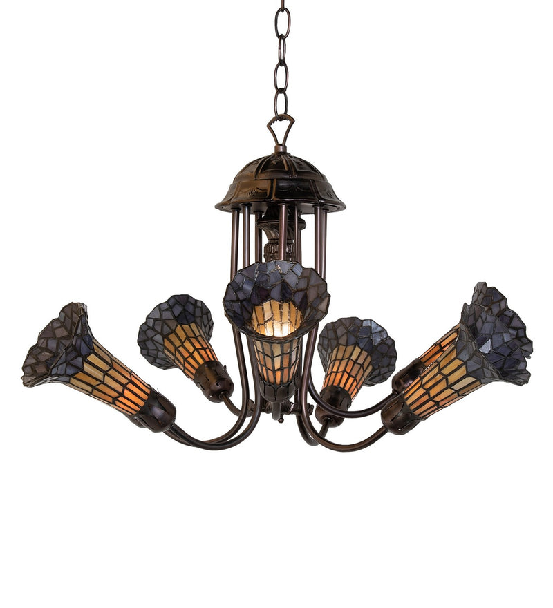 Meyda Tiffany 251592 Seven Light Chandelier, Mahogany Bronze