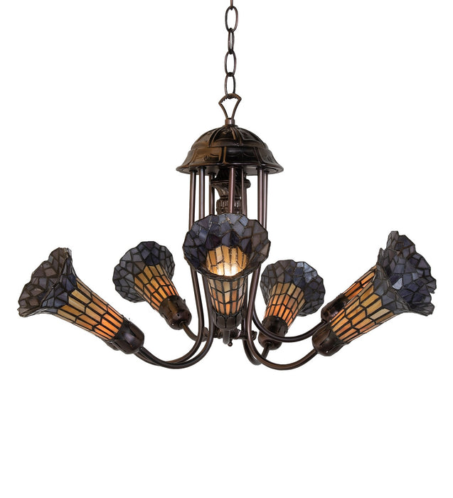 Meyda Tiffany 251592 Seven Light Chandelier, Mahogany Bronze
