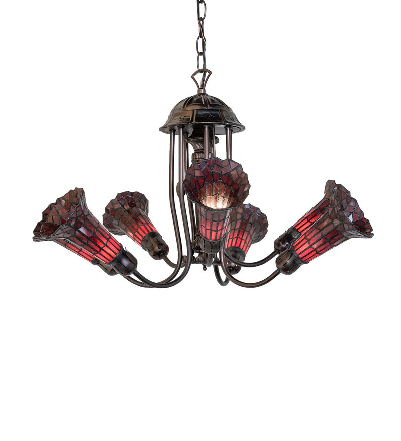 Meyda Tiffany 251596 Seven Light Chandelier, Mahogany Bronze