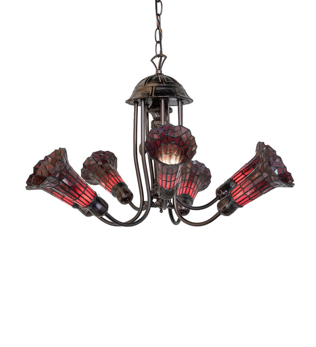 Meyda Tiffany 251596 Seven Light Chandelier, Mahogany Bronze