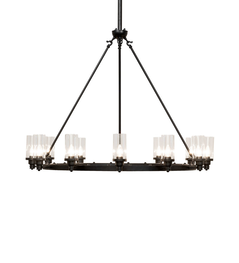 Meyda Tiffany 251794 12 Light Chandelier, Textured Black