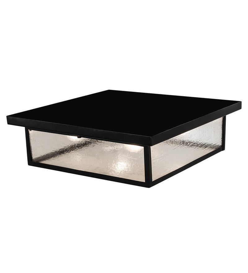 Meyda Tiffany 253333 Four Light Flushmount, Textured Black