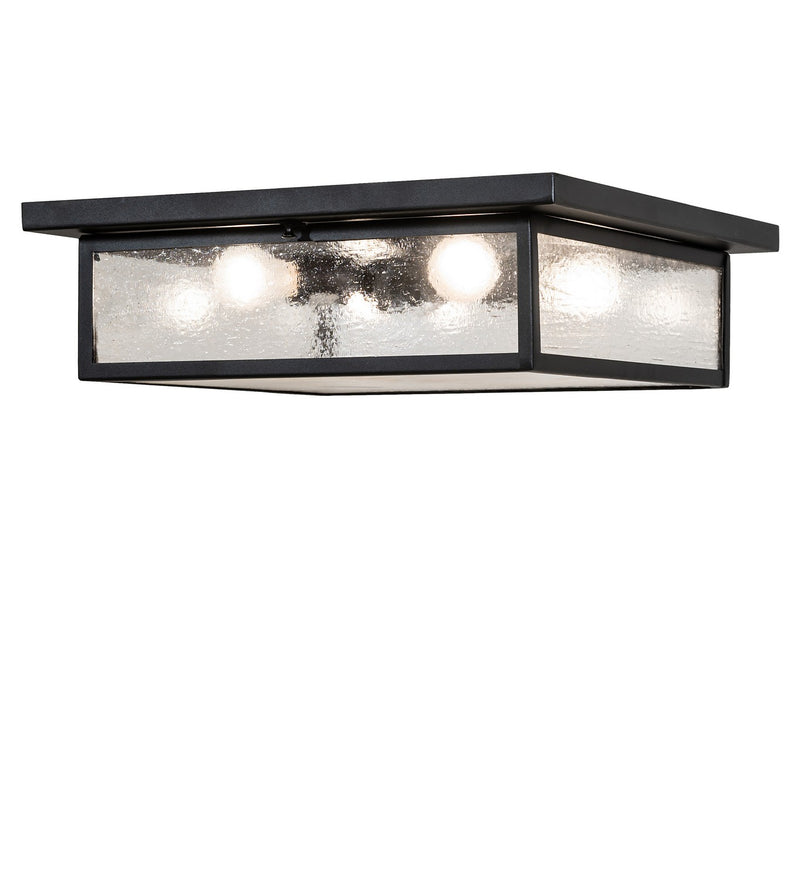 Meyda Tiffany 253333 Four Light Flushmount, Textured Black