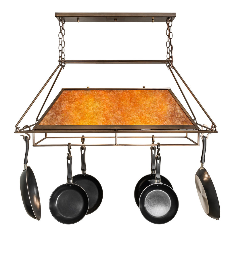 Meyda Tiffany 254426 Two Light Pot Rack, Antique Copper