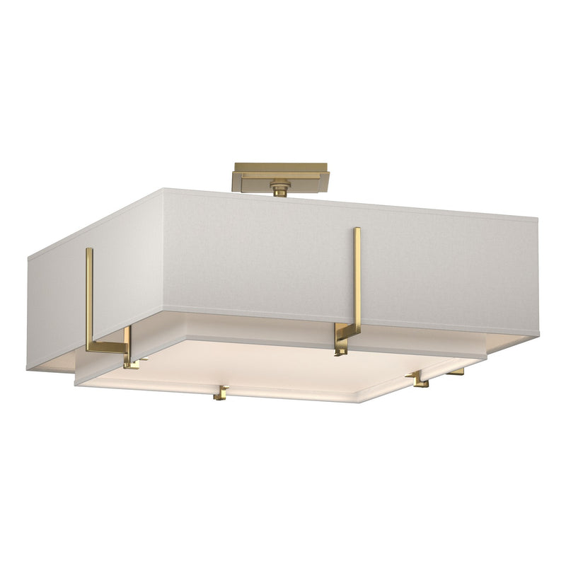 Hubbardton Forge 126510-SKT-86-SF1605-SE2012 Four Light Semi-Flush Mount, Modern Brass