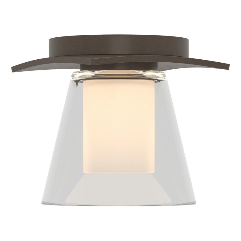 Hubbardton Forge 126601-SKT-05-ZU0284 One Light Semi-Flush Mount, Bronze