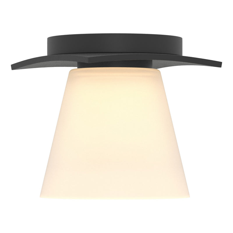 Hubbardton Forge 126601-SKT-10-GG0242 One Light Semi-Flush Mount, Black