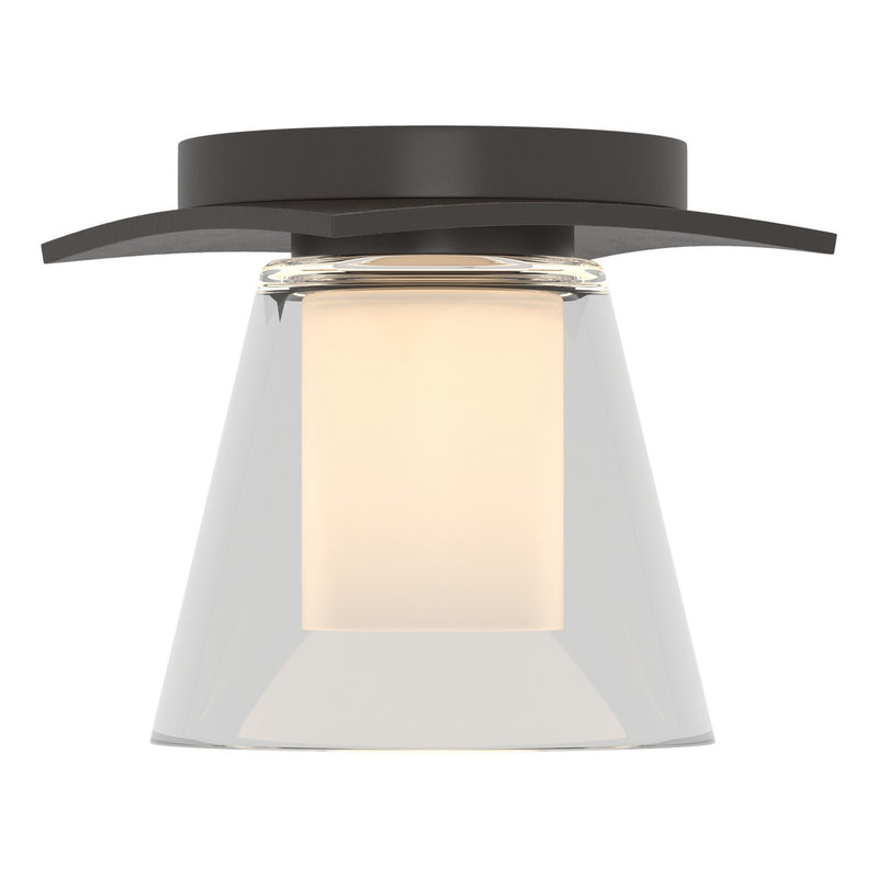 Hubbardton Forge 126601-SKT-14-ZU0284 One Light Flush Mount, Oil Rubbed Bronze