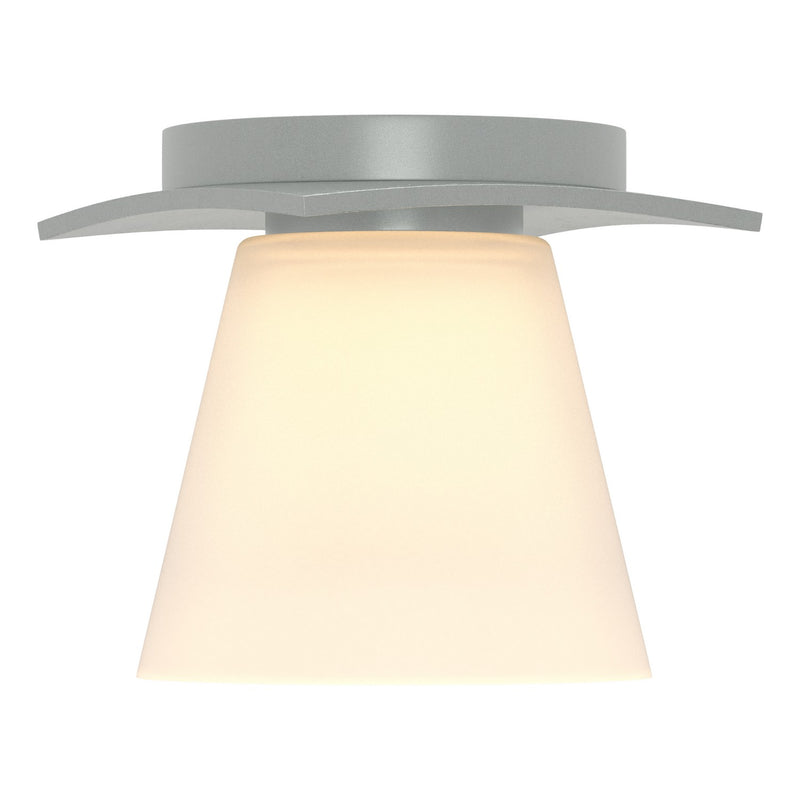 Hubbardton Forge 126601-SKT-82-GG0242 One Light Semi-Flush Mount, Vintage Platinum
