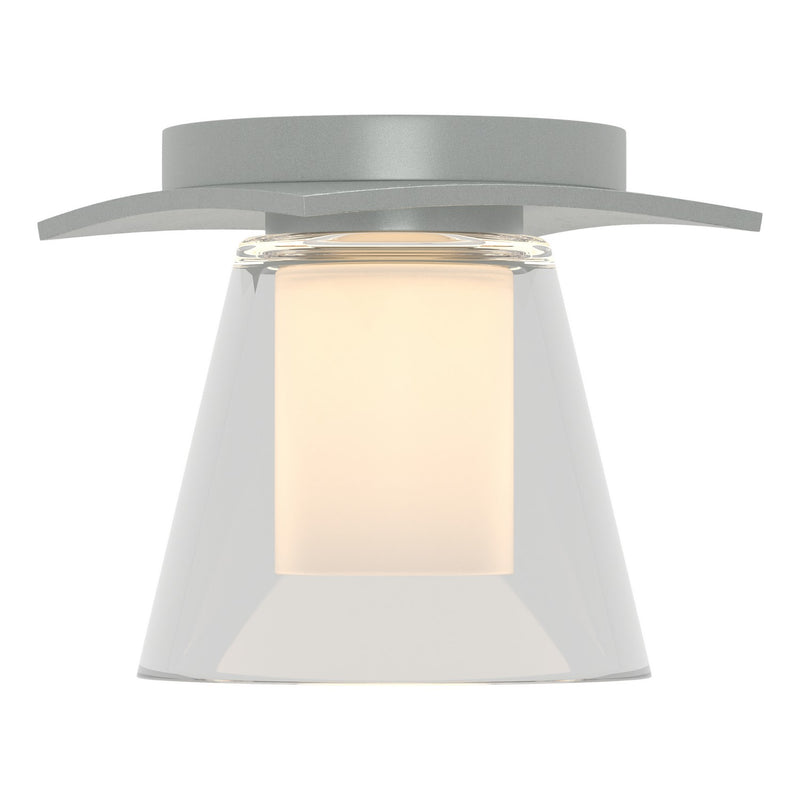Hubbardton Forge 126601-SKT-82-ZU0284 One Light Semi-Flush Mount, Vintage Platinum